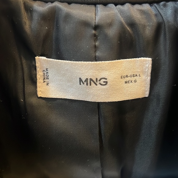Mango black leather jacket. Never worn. Size large. - Picture 2 of 2